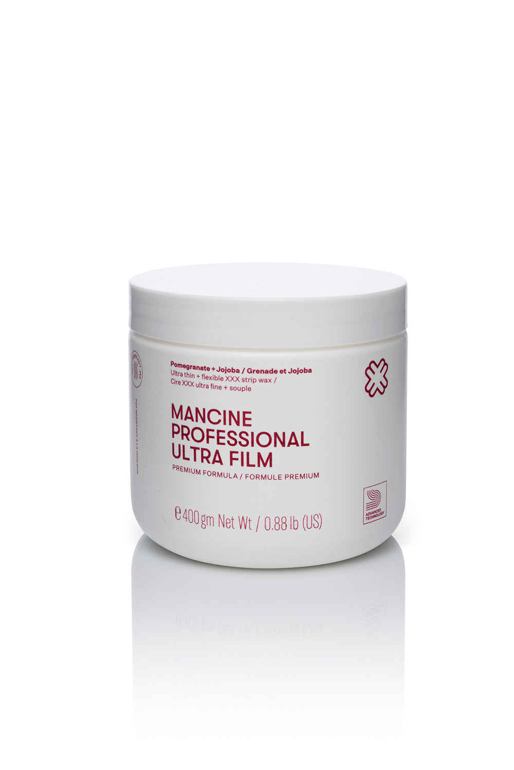 Mancine Strip Wax: Ultra Film Pomegranate & Jojoba (14oz)